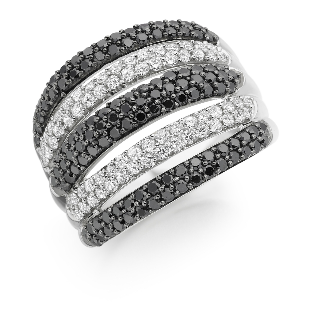 Five Row Pave Half Eternity Ring With Black Diamonds Zoe Jewellery,Rye Grass Field