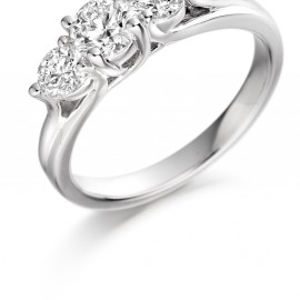 Three stone diamond ring