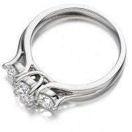 Three stone diamond ring