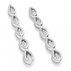 Five stone droplet earrings