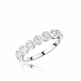 Diamond half eternity ring