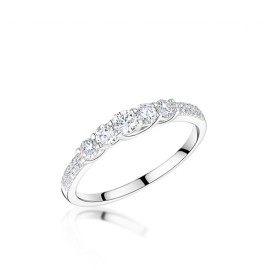 Diamond half eternity ring