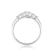 Diamond set half eternity ring