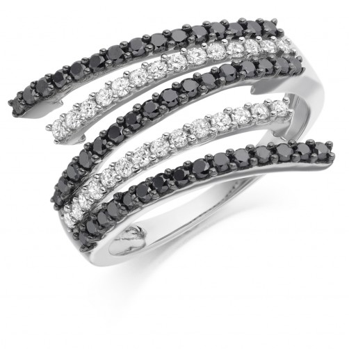Five strand diamond ring